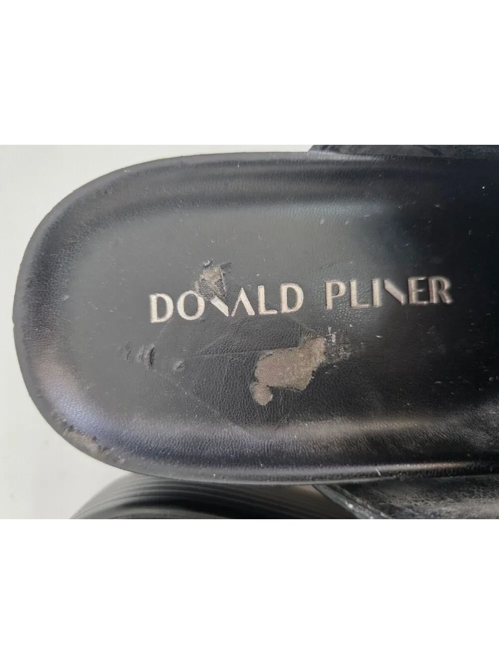 Donald Pliner Womens Fiona Leather Platform Mules Shoes Slip On Preppy Size 9